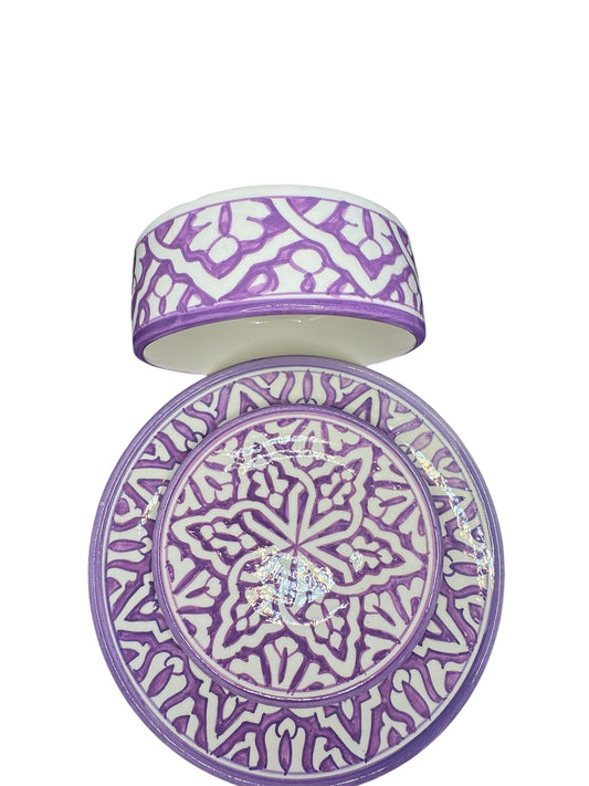 Bol creux droit motif Fassi en Lilas
