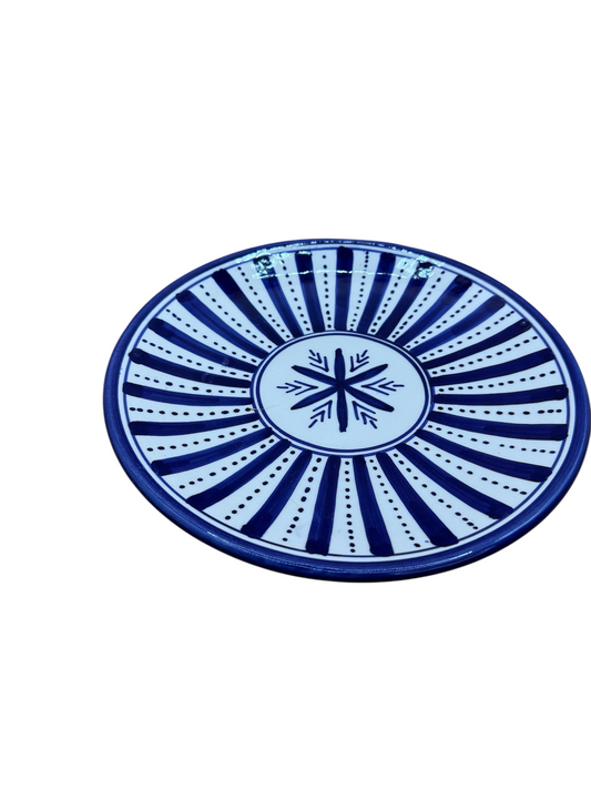 Assiette de présentation en bleu Majorelle